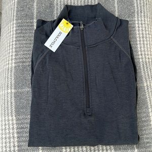 NWT 💛🤍 soulcycle black quarter zip seamless SOFT ~ size small 🚴